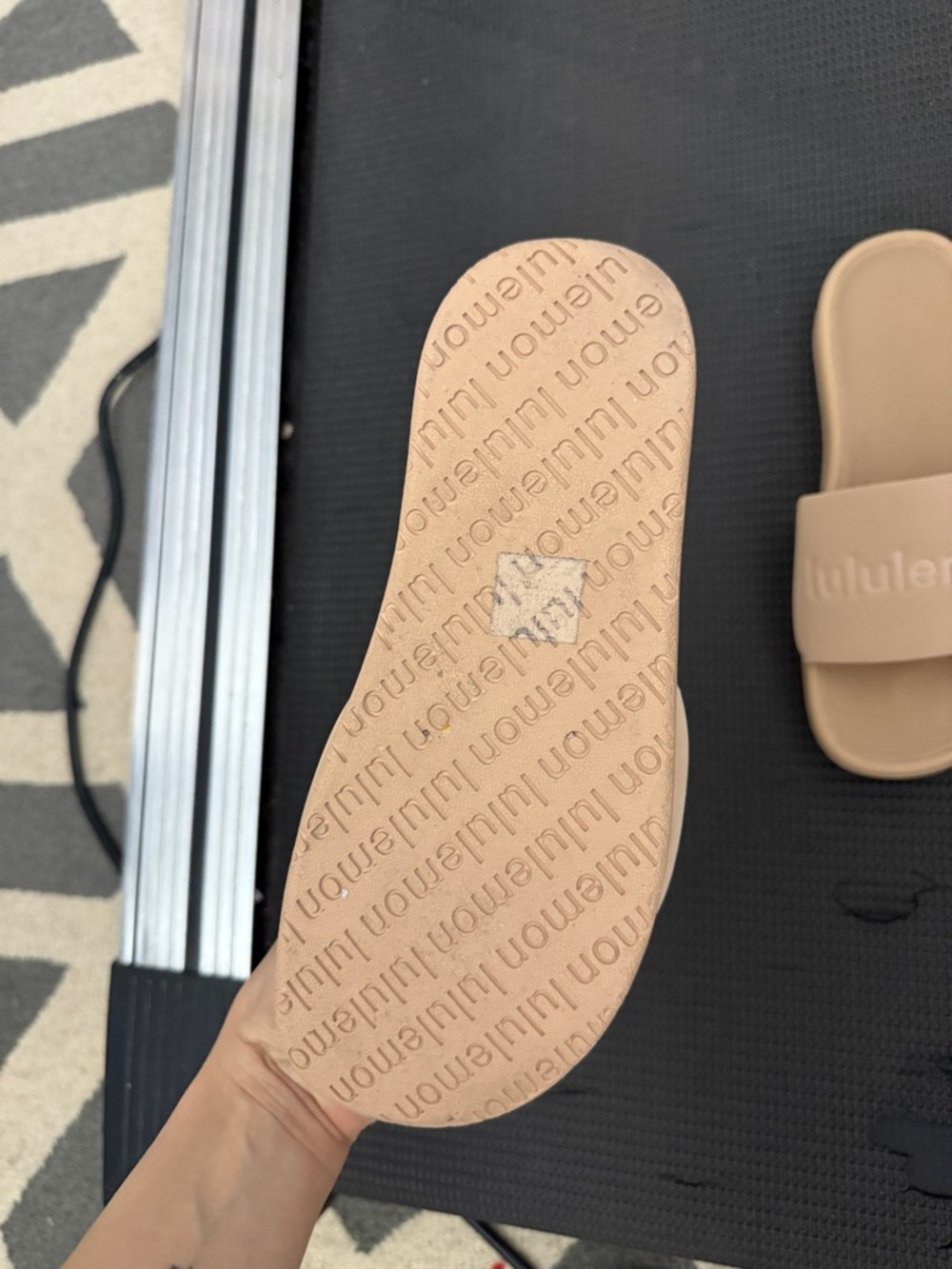 Lululemon Beige/Brown Pool Slide Sandals - Picture 2 of 3
